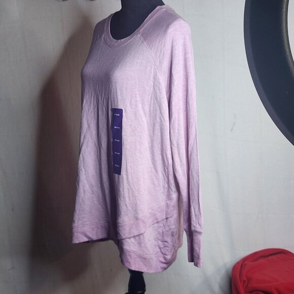 Active Life Budding Lilac Heather Pullover Long Sleeve Modal Span Top Size XXL - Picture 8 of 16